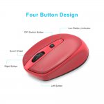TeckNet M005 2.4G Wireless Mouse - малка безжична мишка (за Mac и PC) (червена) 2