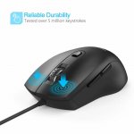 TeckNet UM017 Alpha S3 Wired Mouse - ергономична жична мишка (черна) 3