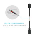 TeckNet TF010 3.0 USB-C to USB-A Female - USB-A OTG адаптер за устройства с USB-C порт (черен) 4