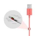 TeckNet P101 Apple MFi Certified Lightning to USB Cable 1m. - изключително здрав и качествен Lightning кабел за iPhone, iPad, iPod с Lightning (1 метър) (розов) 2