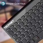 Tecknet Office Slim X615 2.4G  - комплект устойчива на течности клавиатура и безжична мишка за офиса (черен) 4