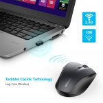 TeckNet M022 Black 2.4G Wireless Mouse - ергономична безжична мишка (за Mac и PC) 3