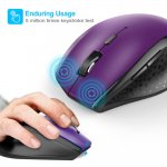 TeckNet M006 2.4G Wireless Mouse - ергономична безжична мишка (за Mac и PC) (лилав) 1