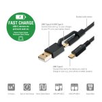 4smarts ComboCord 5A USB-A and USB-C to USB-C - качествен многофункционален кабел за USB към USB-C и USB-C към USB-C (черен) 2
