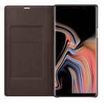 Samsung LED View Cover EF-NN960PAEGWW - оригинален кожен калъф през който виждате информация от дисплея за Samsung Galaxy Note 9 (кафяв) 3