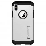 Spigen Tough Armor Case - хибриден кейс с най-висока степен на защита за iPhone XS, iPhone X (сребрист) 1