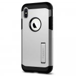 Spigen Tough Armor Case - хибриден кейс с най-висока степен на защита за iPhone XS, iPhone X (сребрист) 8