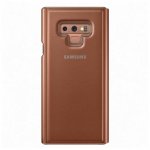 Samsung Clear View Stand Cover EF-ZN960CA - оригинален кейс с поставка, през който виждате информация от дисплея за Samsung Galaxy Note 9 (кафяв) 1