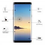 Eiger 3D Glass Case Friendly Curved Tempered Glass - калено стъклено защитно покритие с извити ръбове за целия дисплея на Samsung Galaxy Note 9 (черен-прозрачен) 5