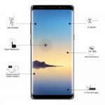 Eiger 3D Glass Edge to Edge Curved Tempered Glass - калено стъклено защитно покритие с извити ръбове за целия дисплея на Samsung Galaxy Note 9 (черен-прозрачен) 5