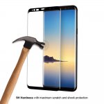 Eiger 3D Glass Edge to Edge Curved Tempered Glass - калено стъклено защитно покритие с извити ръбове за целия дисплея на Samsung Galaxy Note 9 (черен-прозрачен) 3