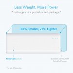 Anker PowerCore 20100 mAh Power Bank с PowerIQ и VoltageBoost - външна батерия с 2 USB изхода за зареждане на мобилни устройства (бял) 1