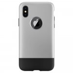 Spigen Classic One Case - хибриден кейс с висока степен на защита за iPhone XS, iPhone X (сив) 1
