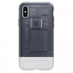 Spigen Classic C1 Case - хибриден кейс с висока степен на защита за iPhone XS, iPhone X (сив) 1