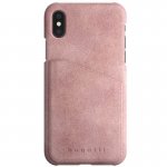 Bugatti Londra Case - велурен кейс за iPhone XS, iPhone X (розов) 1