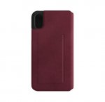 Bugatti Parigi Booklet Case - хоризонтален велурен калъф, тип портфейл за iPhone XS, iPhone X (червен) 1