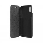 Bugatti Parigi Full Grain Booklet Case - хоризонтален кожен калъф (естествена кожа), тип портфейл за iPhone XS, iPhone X (черен) 1