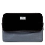 Knomo Laptop Leather Embossed Sleeve 13 - луксозен кожен калъф с цип за преносими компютри до 13 инча (сребрист) 2