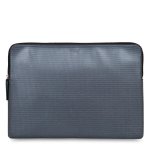 Knomo Laptop Leather Embossed Sleeve 13 - луксозен кожен калъф с цип за преносими компютри до 13 инча (сребрист) 1