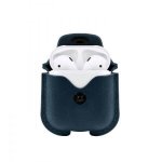 TwelveSouth AirSnap Leather Case - кожен калъф (ествествена кожа) за Apple Airpods (тъмносин) 1
