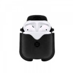 TwelveSouth AirSnap Leather Case - кожен калъф (ествествена кожа) за Apple Airpods (черен) 1