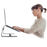 Macally Aluminium Laptop Stand - преносима алуминиева поставка за MacBook и лаптопи (тъмносива) 8