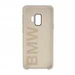 BMW Signature Silicone Hard Case - твърд силиконов кейс за Samsung Galaxy S9 (бежов) 1