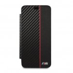 BMW M Collection Booktype Case - дизайнерски кожен калъф, тип портфейл за Samsung Galaxy S9 (черен-червен) 1