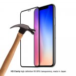 Eiger 3D Glass Full Screen Tempered Glass Screen Protector - калено стъклено защитно покритие с извити ръбове за целия дисплей на iPhone XS Max (черен-прозрачен) 3