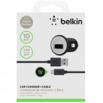 Belkin microUSB Car Charger 2.1А - зарядно за кола с USB изход и отделен microUSB кабел за мобилни устройства (черен) 1