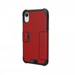 Urban Armor Gear Metropolis - удароустойчив хибриден кейс тип портфейл за iPhone XR (червен) 1