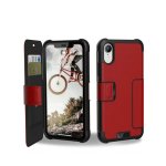 Urban Armor Gear Metropolis - удароустойчив хибриден кейс тип портфейл за iPhone XR (червен) 5