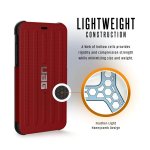 Urban Armor Gear Metropolis - удароустойчив хибриден кейс тип портфейл за iPhone XR (червен) 9