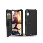 Urban Armor Gear Metropolis - удароустойчив хибриден кейс тип портфейл за iPhone XR (черен) 4