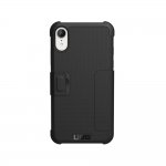 Urban Armor Gear Metropolis - удароустойчив хибриден кейс тип портфейл за iPhone XR (черен) 1