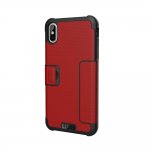 Urban Armor Gear Metropolis - удароустойчив хибриден кейс тип портфейл за iPhone XS Max (червен) 2