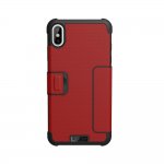 Urban Armor Gear Metropolis - удароустойчив хибриден кейс тип портфейл за iPhone XS Max (червен) 1