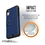 Urban Armor Gear Metropolis - удароустойчив хибриден кейс тип портфейл за iPhone XR (син) 6
