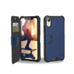 Urban Armor Gear Metropolis - удароустойчив хибриден кейс тип портфейл за iPhone XR (син) 4