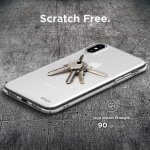 Elago Slim Fit Case - качествен поликарбонатов кейс за iPhone XS (прозрачен) 3