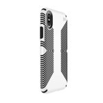 Speck Presidio Grip Case - удароустойчив хибриден кейс за iPhone X, iPhone XS (бял-черен) 2