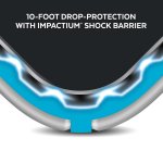 Speck Presidio Grip Case - удароустойчив хибриден кейс за iPhone X, iPhone XS (бял-черен) 4