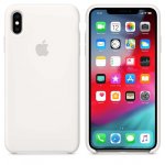 Apple Silicone Case - оригинален силиконов кейс за iPhone XS Max (бял) 2