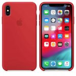 Apple Silicone Case - оригинален силиконов кейс за iPhone XS Max (червен) 1