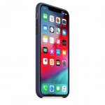 Apple Silicone Case - оригинален силиконов кейс за iPhone XS Max (тъмносин) 4