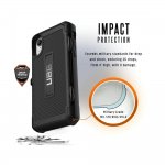 Urban Armor Gear Trooper Case - удароустойчив хибриден кейс с отделение за карти за iPhone XR (черен) 7