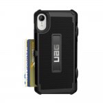 Urban Armor Gear Trooper Case - удароустойчив хибриден кейс с отделение за карти за iPhone XR (черен) 1