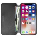 Krusell Pixbo 4 Card Slim Wallet Case - кожен калъф, тип портфейл за iPhone XS, iPhone X (черен) 3