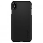 Spigen Thin Fit Case - качествен тънък матиран кейс за iPhone XS Max (черен) 3