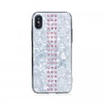 Bling My Thing Stripe TPU Light Rose Swarovski - силиконов (TPU) калъф с кристали Сваровски за iPhone XS, iPhone X (бял) 1
